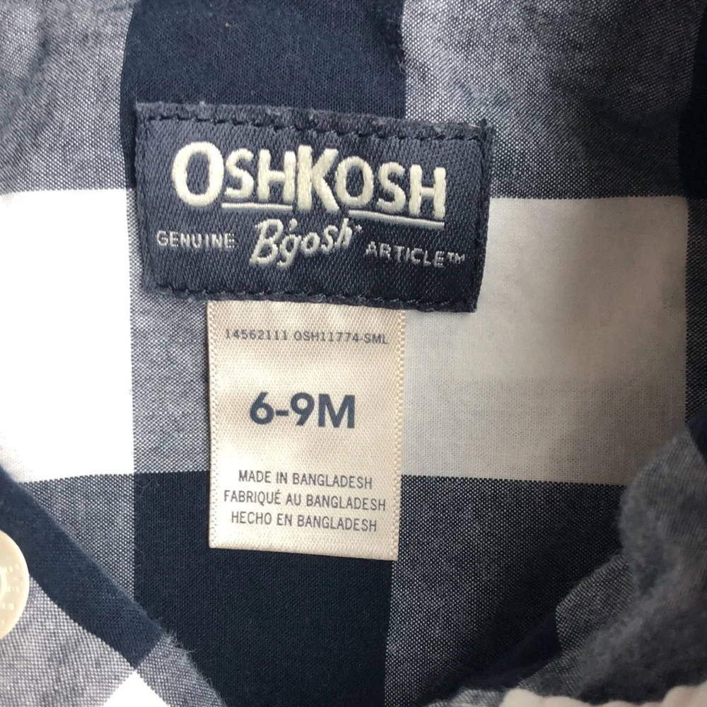 OshKosh Baby Button Down Onesies, 6-9 Months